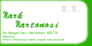 mark martonosi business card